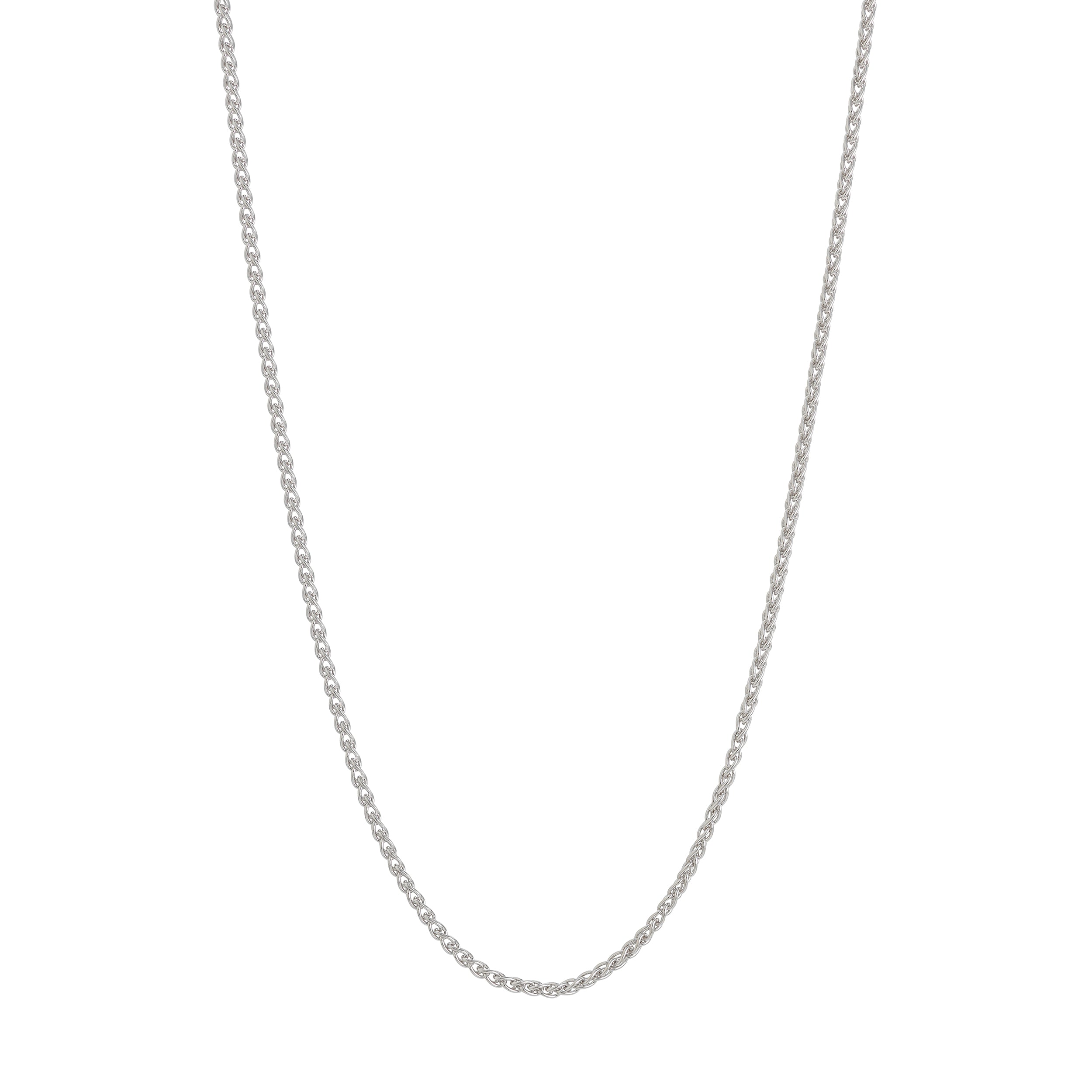 Sterling Silver 1.25mm Adjustable Wheat Chain