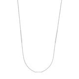 Sterling Silver Staple Bar Station Long Necklace