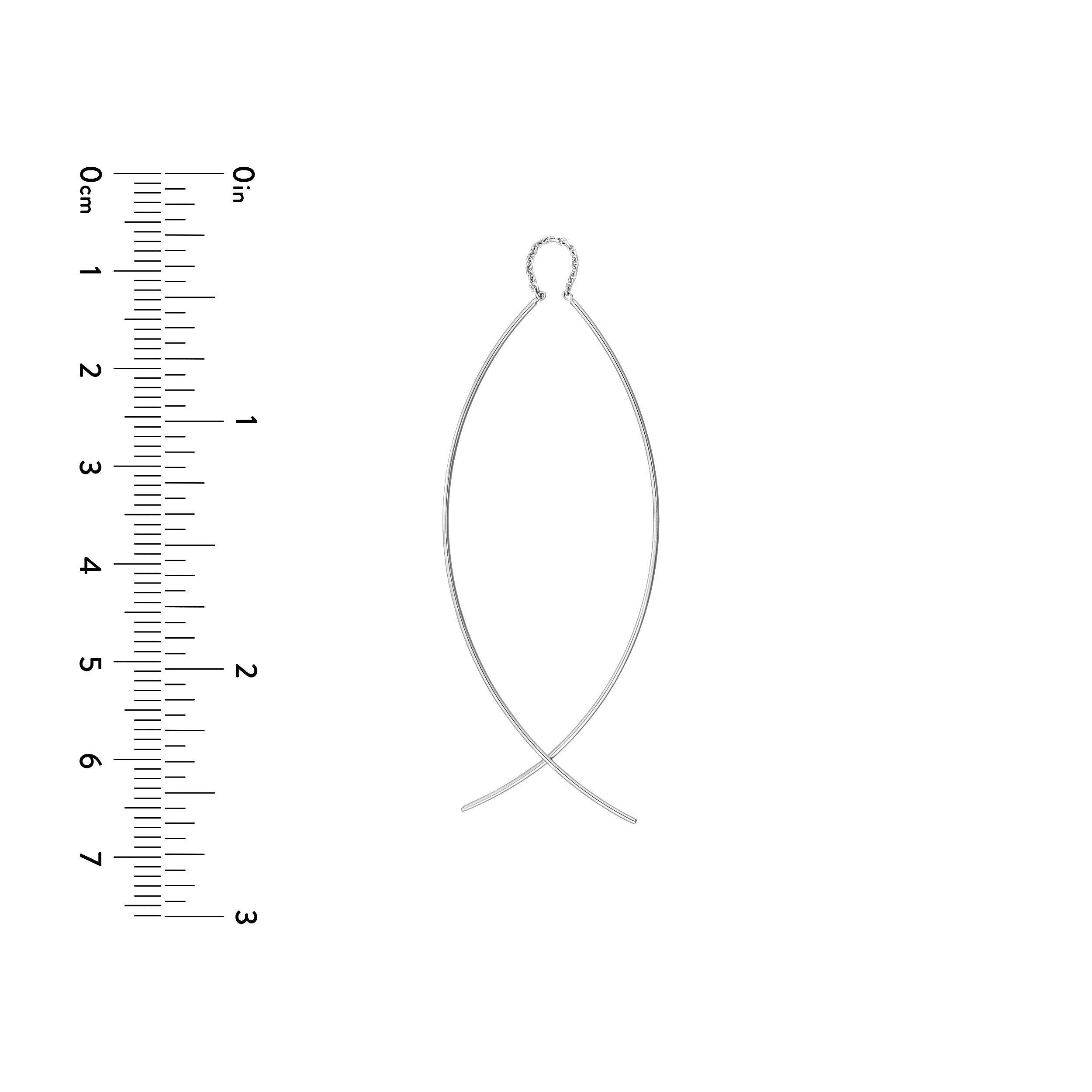 Curved Wire Threader Earrings