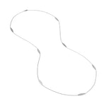 Sterling Silver Marquise Station Long Necklace
