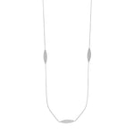 Sterling Silver Marquise Station Long Necklace