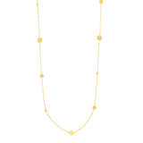 Long Hammered Forzentina Necklace with Discs