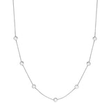 Sterling Silver Flat Bead Necklace