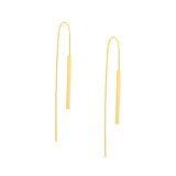 Staple Bar Wire Threader Earrings