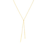 Double Staple Bar Lariat Necklace