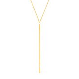 Vertical Bar Necklace with 1/2pt Diamond