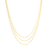 Hammered Mariner Chain Layered Necklace