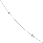 Sterling Silver Diamond-Cut Bead Station Long Necklace