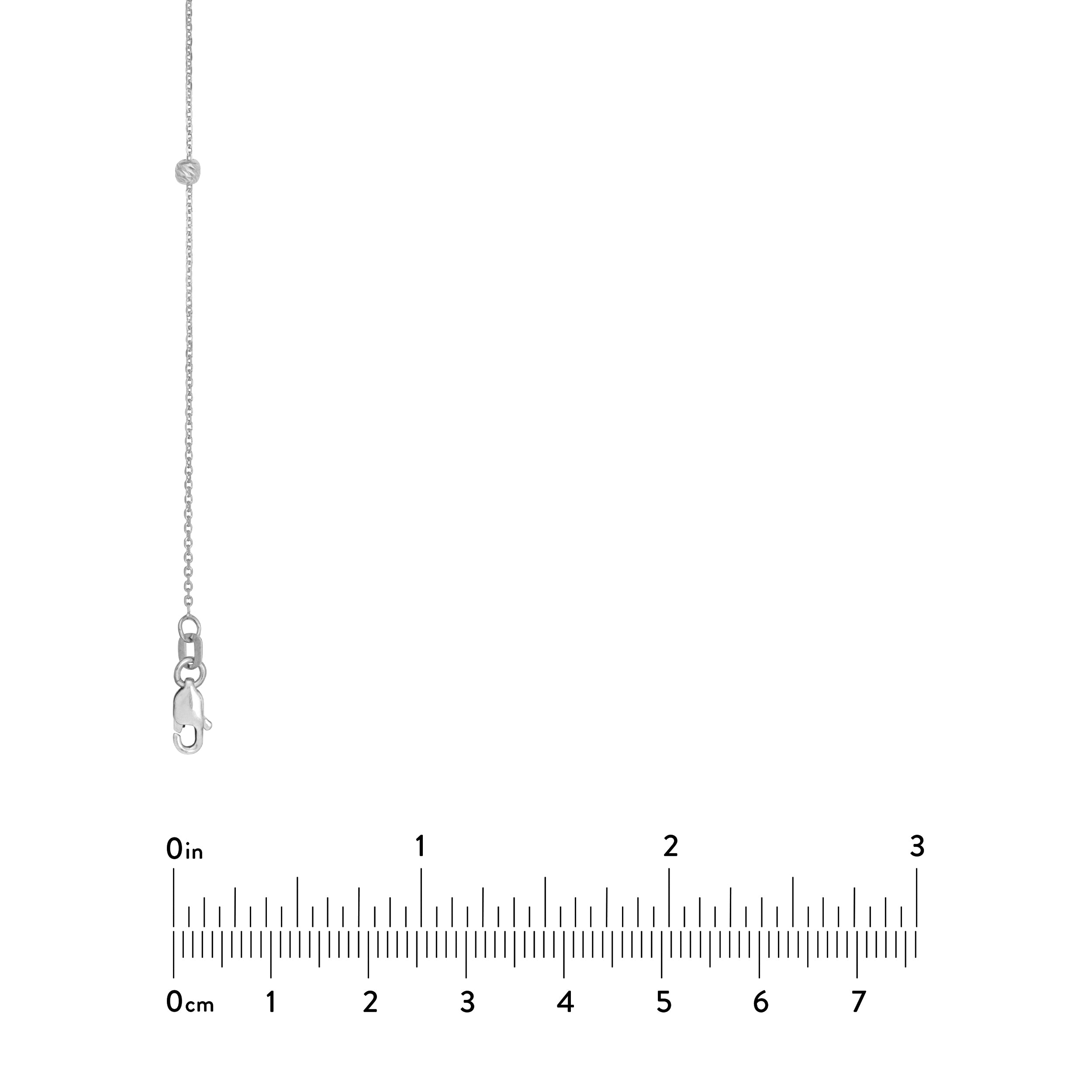 Sterling Silver Diamond-Cut Bead Station Long Necklace