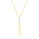 Hammered Forzentina Chain Lariat Necklace