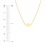 Mini Evil Eye Cutout Adjustable Necklace