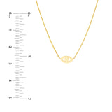 Mini Evil Eye Cutout Adjustable Necklace