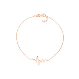 Heartbeat on Chain Adjustable Bracelet