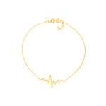 Heartbeat on Chain Adjustable Bracelet