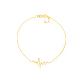 Heartbeat on Chain Adjustable Bracelet
