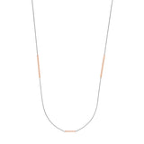 Long And Lovely Rose/White Bead Necklace
