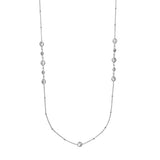 Saturn Chain Bezel Long Necklace