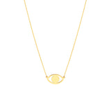 Evil Eye Cutout Adjustable Necklace