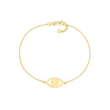 Evil Eye Cutout Adjustable Bracelet