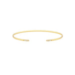 Cuff Bangle with 1/20tcw Diamond Ends
