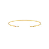 Cuff Bangle with 1/20tcw Diamond Ends