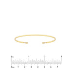Cuff Bangle with 1/20tcw Diamond Ends