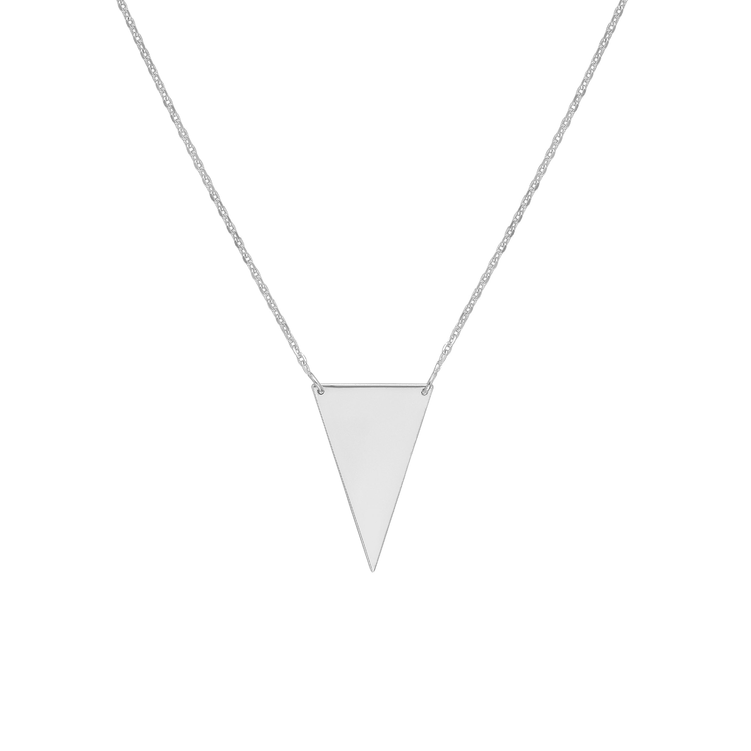 Spear Tip Necklace in Plated Sterling Silver
