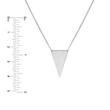 Spear Tip Necklace in Plated Sterling Silver