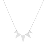 Sterling Silver Graduated Triangles Adjustable Necklace