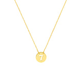 So You Cutout No.7 Mini Disc Necklace
