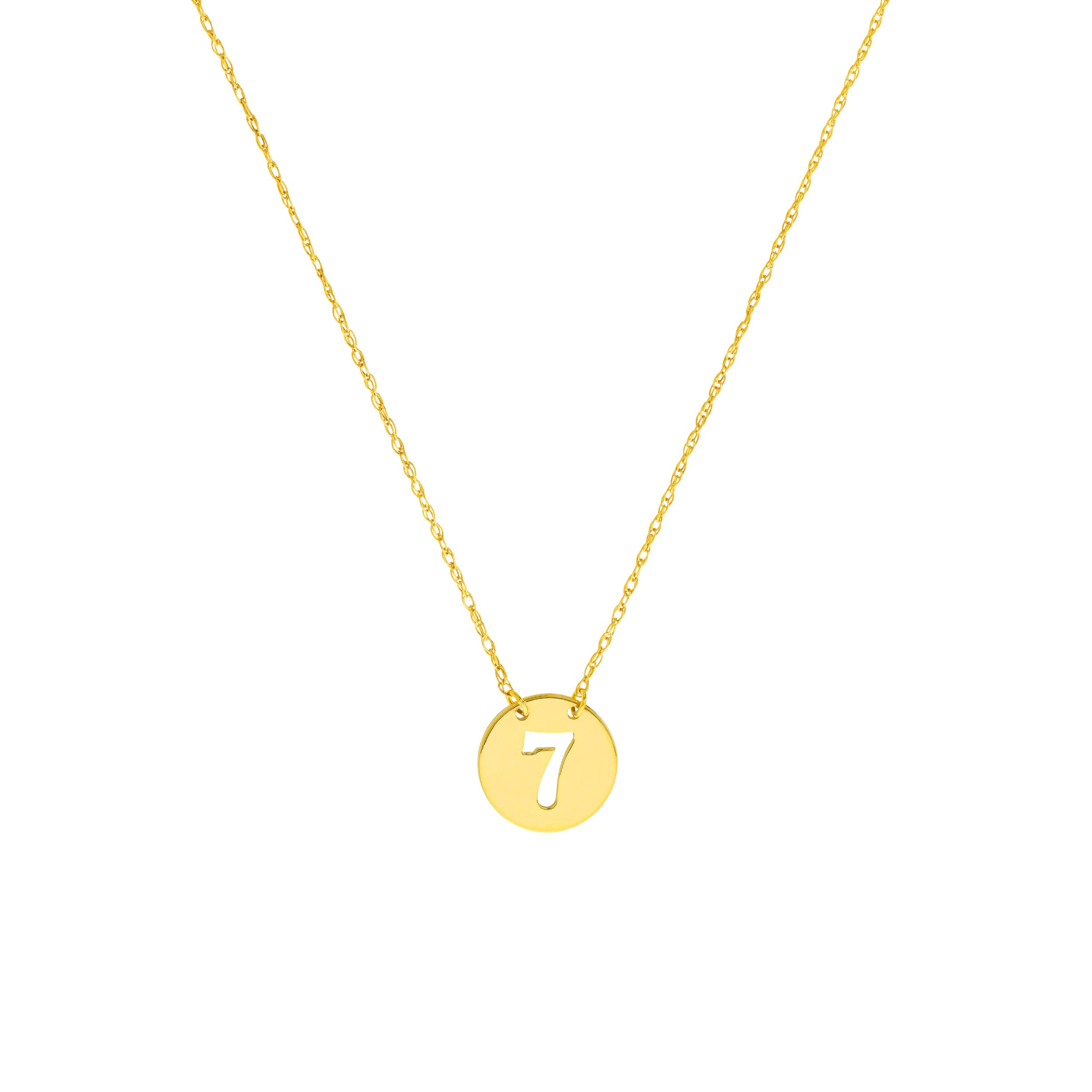 So You Cutout No.7 Mini Disc Necklace