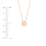 So You Cross Cutout Mini Disc Adj Necklace