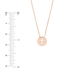 So You Cross Cutout Mini Disc Adj Necklace