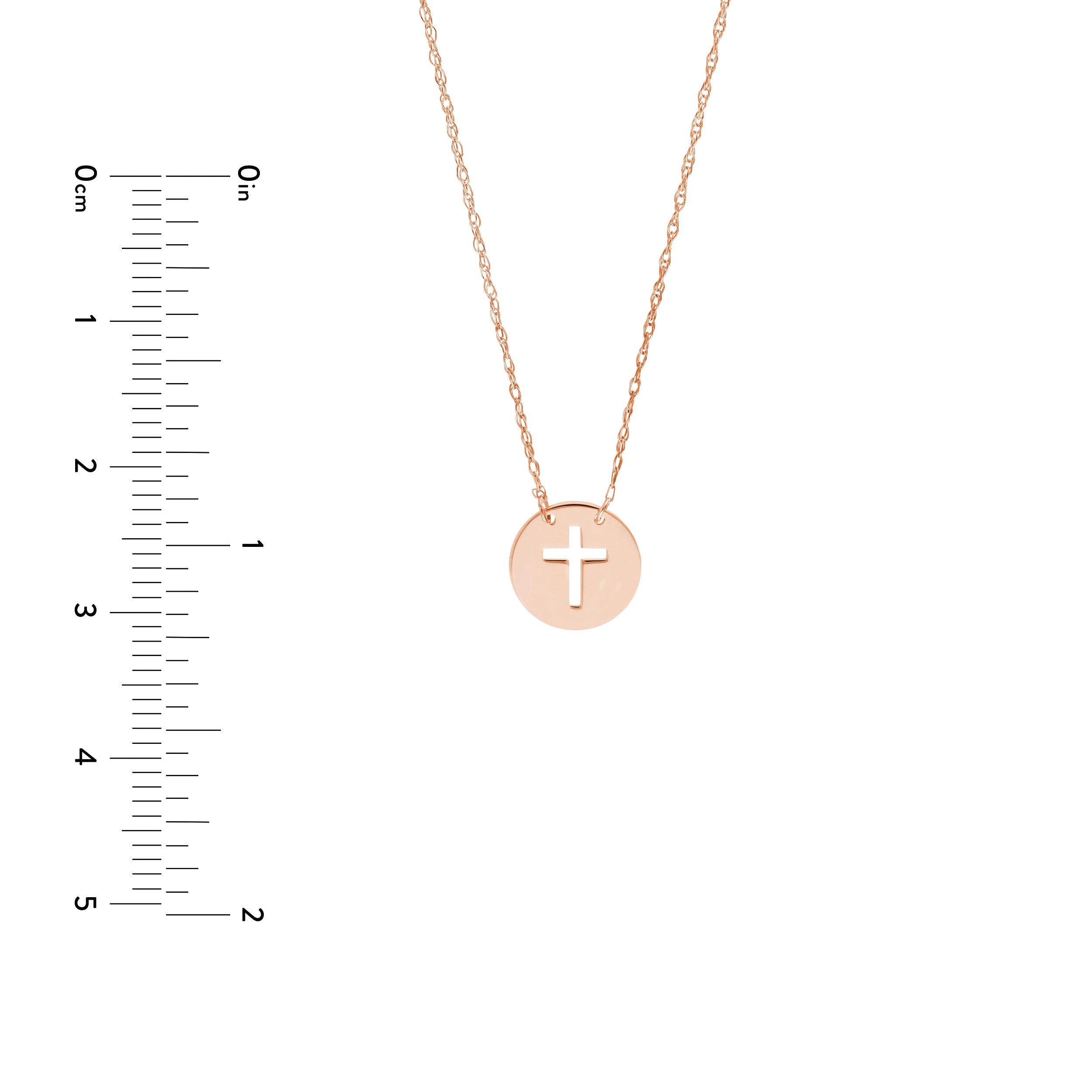 So You Cross Cutout Mini Disc Adj Necklace