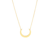 Upward Crescent Moon Pendant Necklace