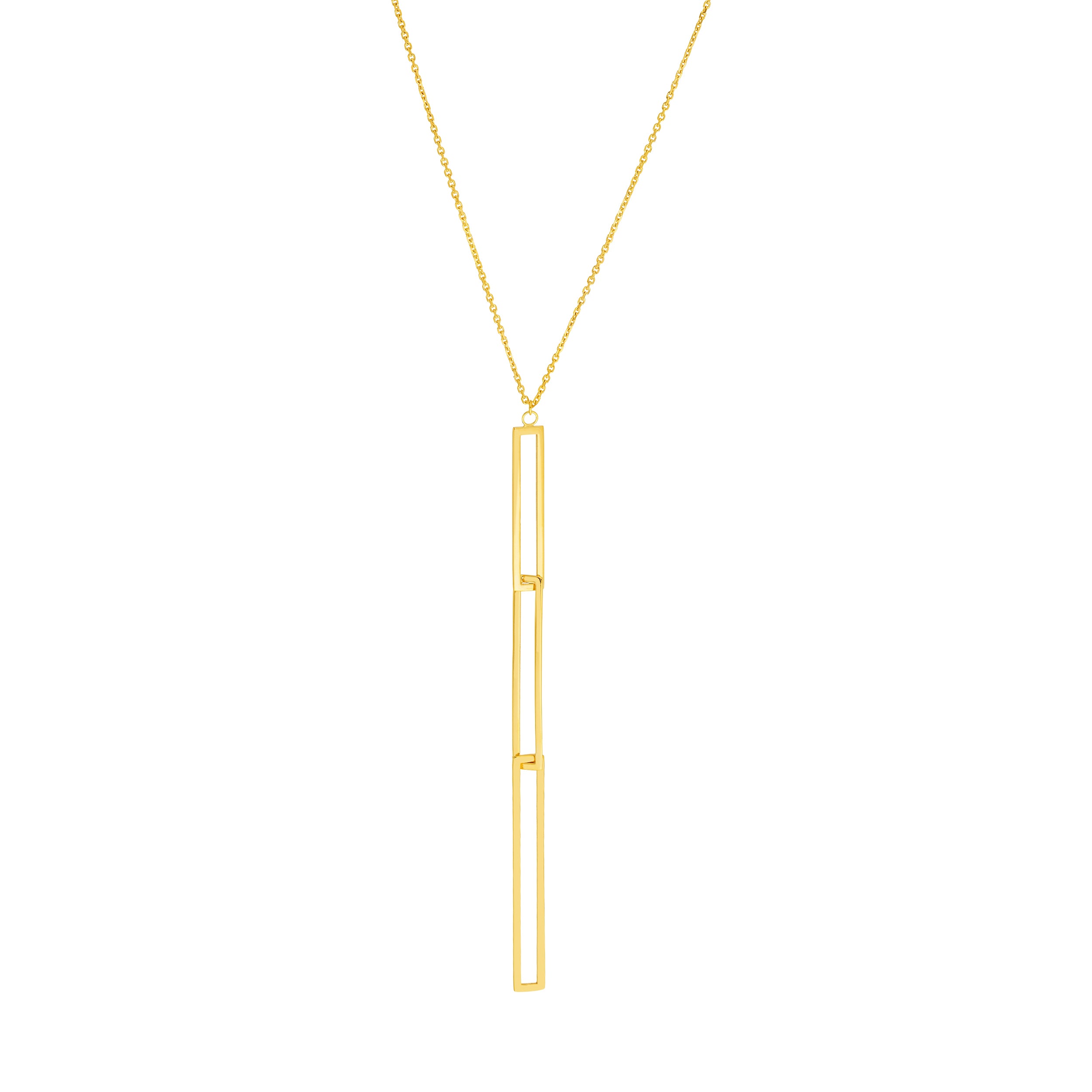 Interlocking Open Rectangles Necklace