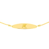 Engravable Initial ID Bar Bolo Bracelet