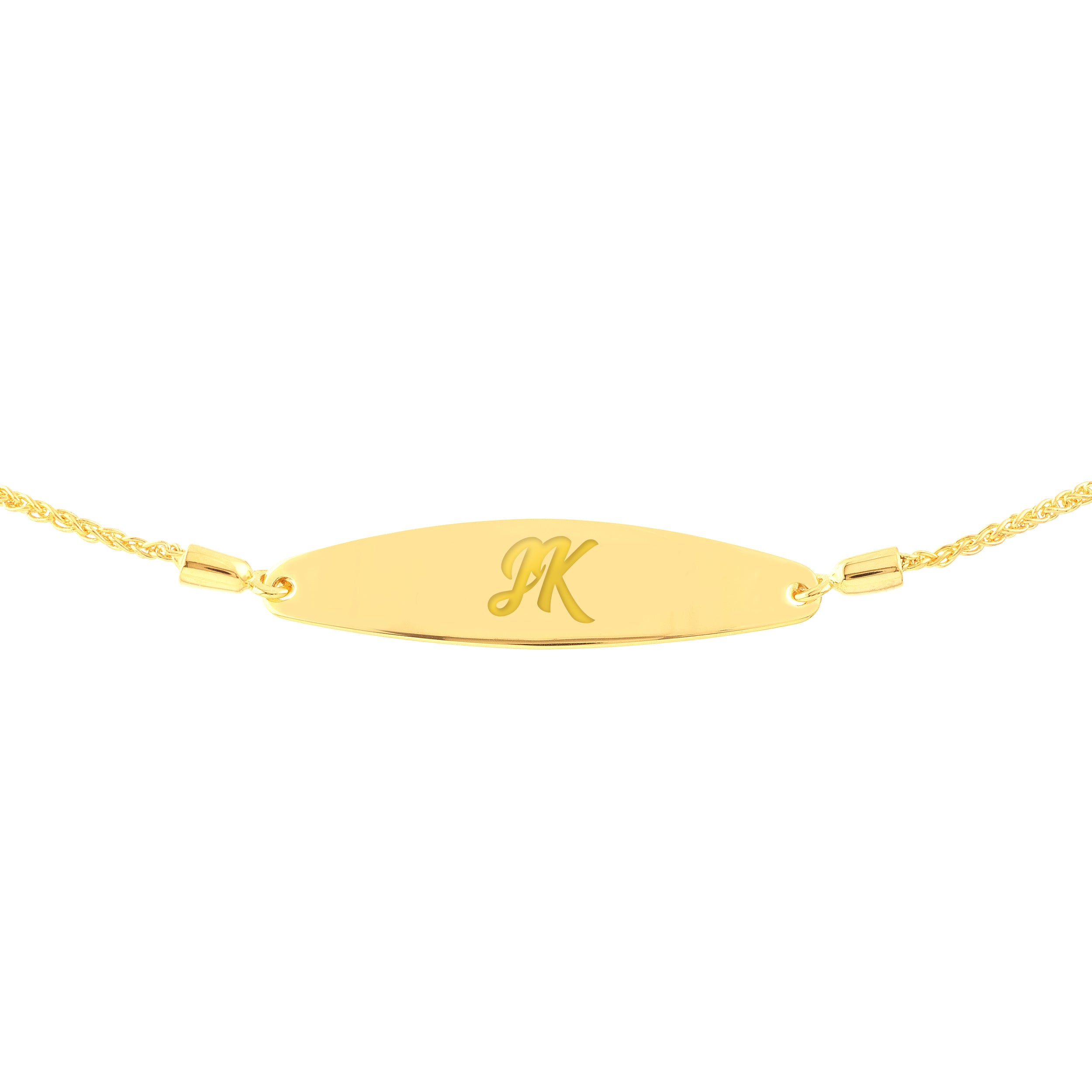 Engravable Initial ID Bar Bolo Bracelet
