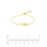 Engravable Hexagon ID Bar Bolo Bracelet