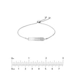 Engravable Hexagon ID Bar Bolo Bracelet