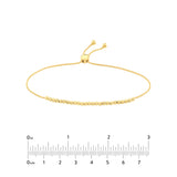 Diamond-Cut Beaded Bolo Bracelet