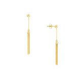 Double Bead and Tassel Earrings