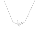 Heartbeat Necklace in Plated Sterling Silver
