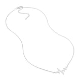 Heartbeat Necklace in Plated Sterling Silver