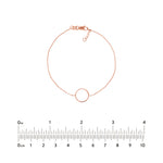 Open Wire Circle Adjustable Bracelet