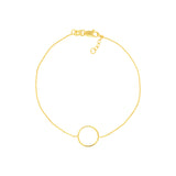 Open Wire Circle Adjustable Bracelet