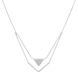 Sterling Silver CZ Stability and Balance Necklace