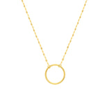 Open Circle Pendant on Piatto Chain Necklace