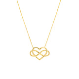 Infinity Open Heart Pendant Necklace