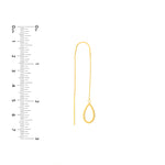 Open Teardrop Threader Earrings